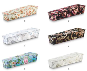 Stoffen uitvaartkisten Zavadi via Gaia Uitvaartbegeleiding Purmerend